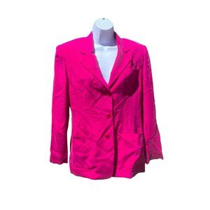 lauren Ralph Lauren  silk pink blazer button down